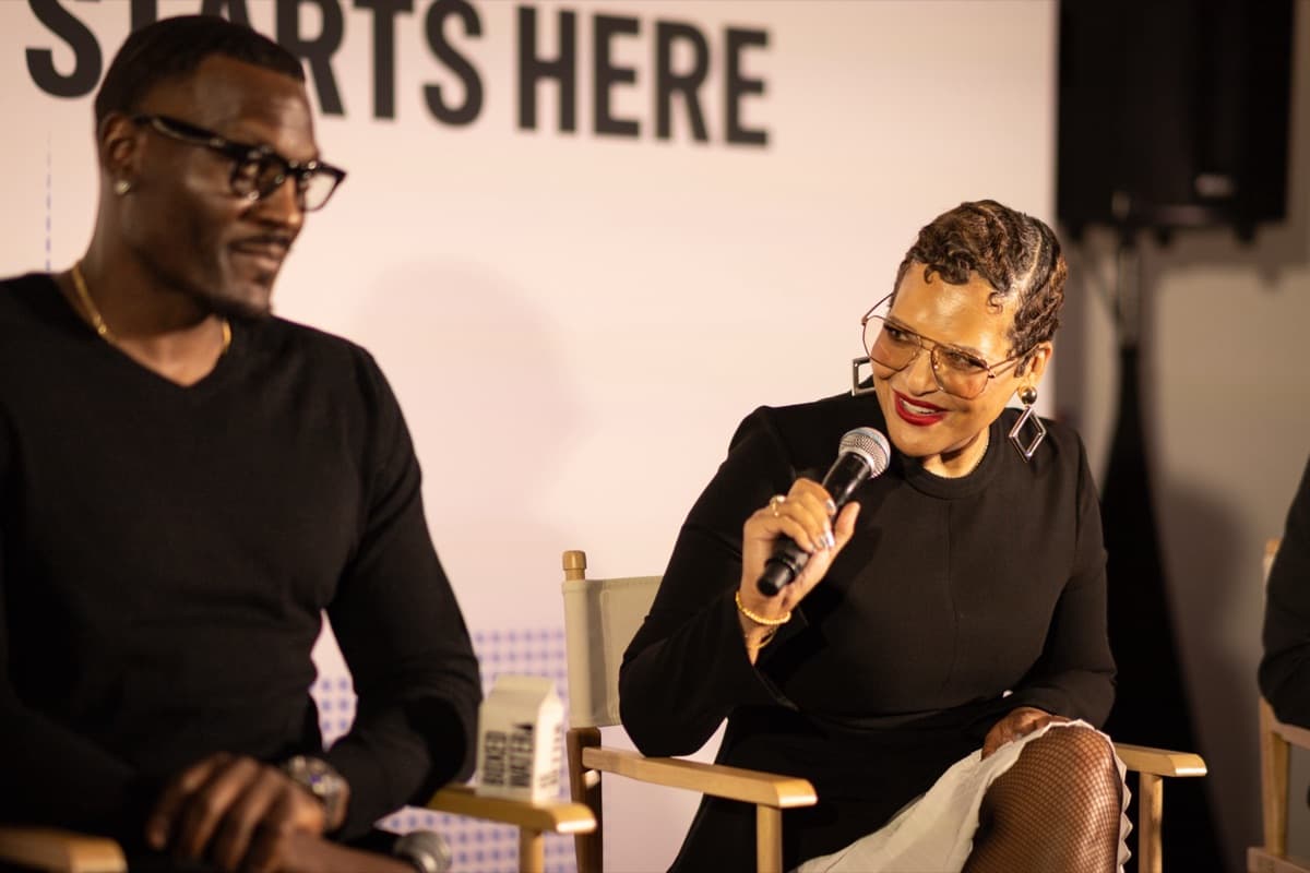 Panelist laughing during The Forge discussion